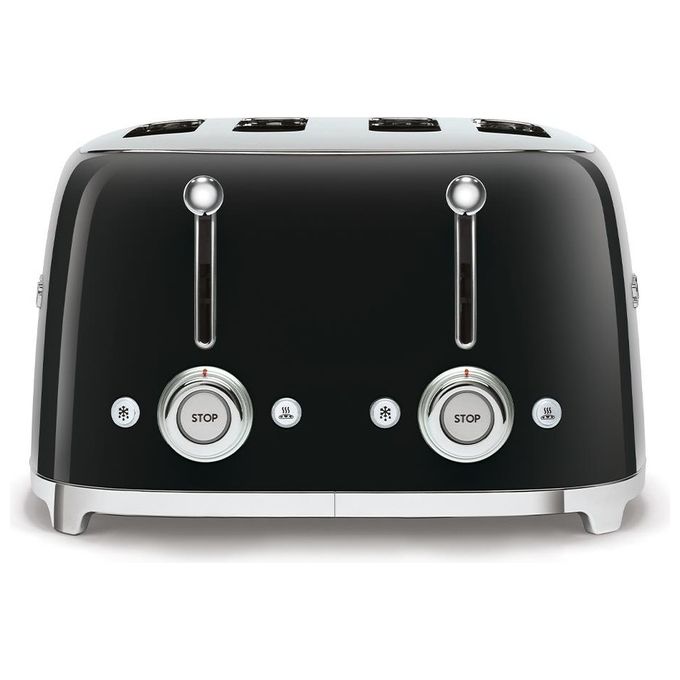 Smeg TSF03BLEU Estetica 50's Style Tostapane 4 Fette 6 Livelli di Doratura Nero