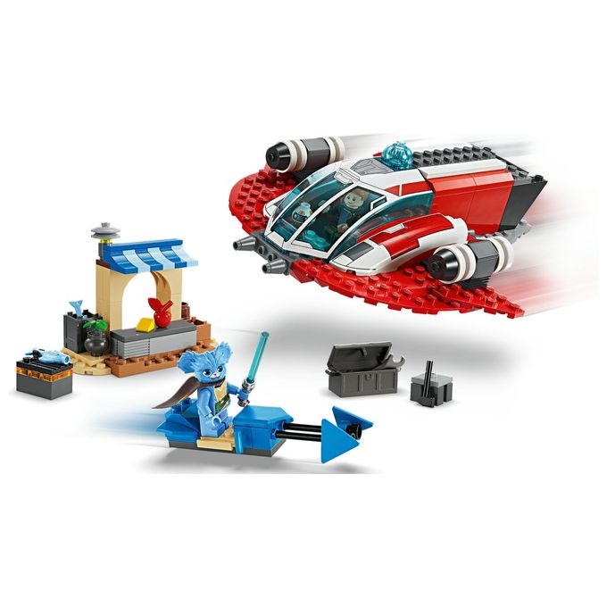 LEGO Star Wars 75384 The Crimson Firehawk, Starter Set con Astronave Giocattolo, Speeder Bike e 3 Personaggi, Regalo Bambini 4+