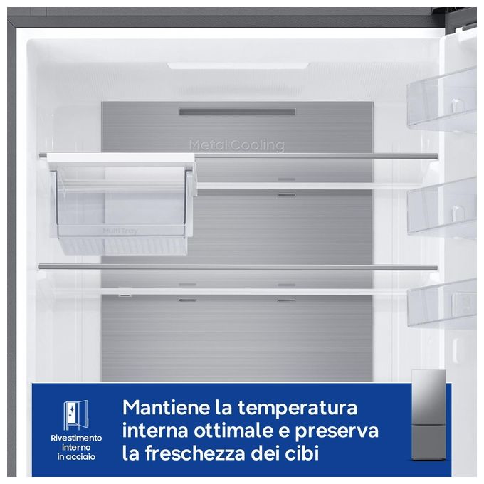 Samsung RB53DG706CS9 Frigorifero Doppia Porta Libera Installazione 538 Litri Classe Energetica C Metallico-Acciaio Inossidabile