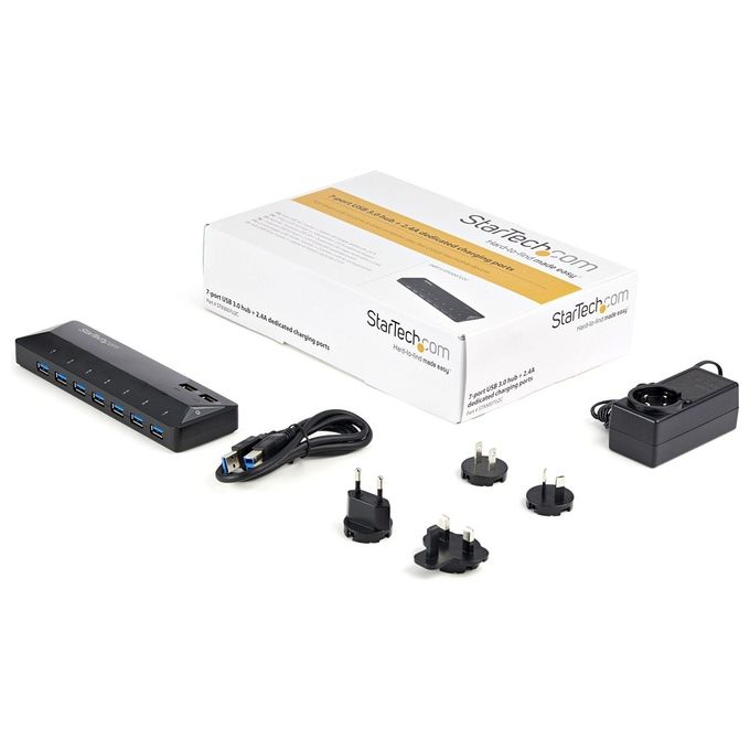 Startech Hub Usb 3.0 a 7 Porte con Porte di Ricarica Dedicate