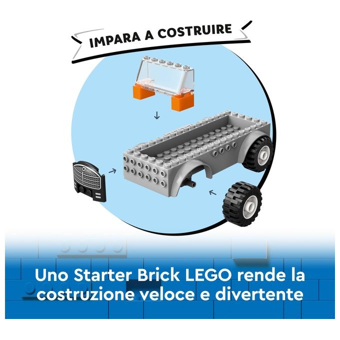 LEGO City Autogru' e Officina Auto Sportive Giocattolo Giochi Creativi da Meccanico per Bambini e Bambine da 4 Anni con Camion Carro Attrezzi e Macchina da Costruire Idea Regalo da Collezione 60435