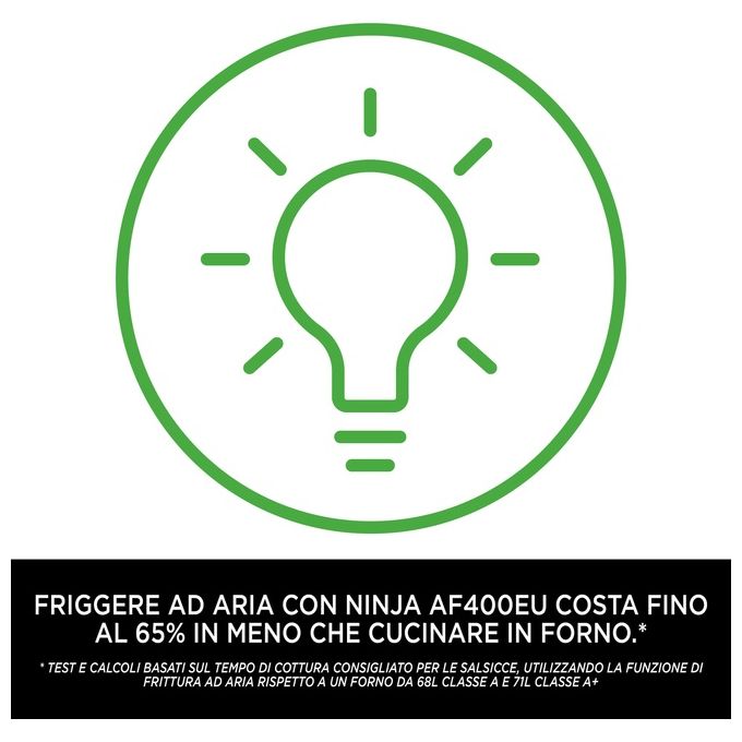 Ninja AF400EU Friggitrice ad Aria Calda Doppia 9.5 Litri Indipendente 2470W Nero