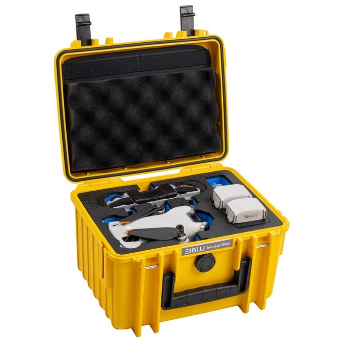 B and W International Drone Case PP.66 Giallo per DJI Mini 4 Pro