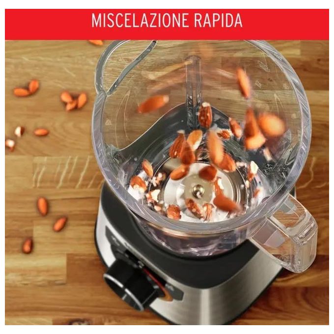 Moulinex LM871D – Frullatore a caraffa 1.5 L, 1200 W, 3 velocita' + funzione Pulse, Tecnologia Powelix, Caraffa in vetro resistente, Acciaio Inox