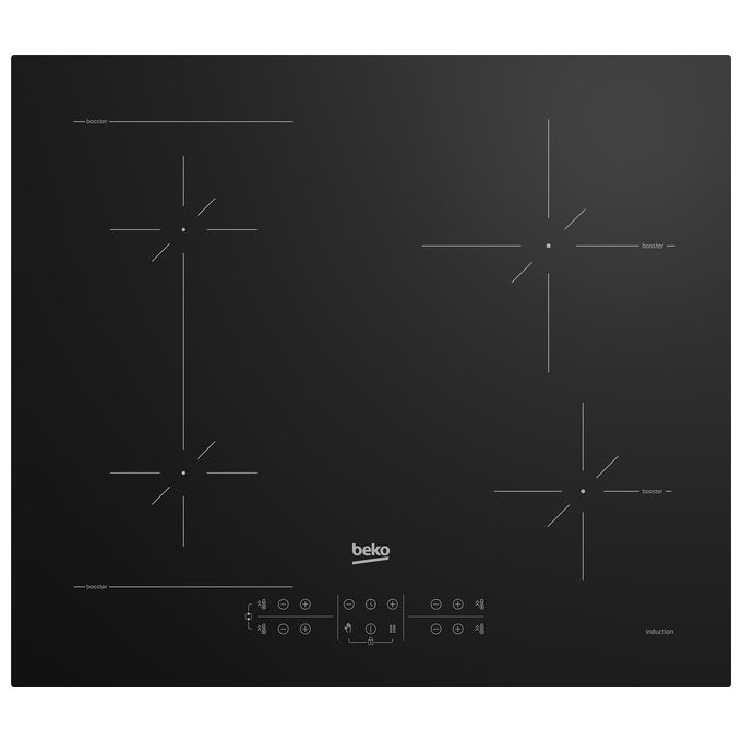 BEKO HII64200SFMT Piano Cottura Induzione 4 Fuochi Larghezza 60 cm colore Nero