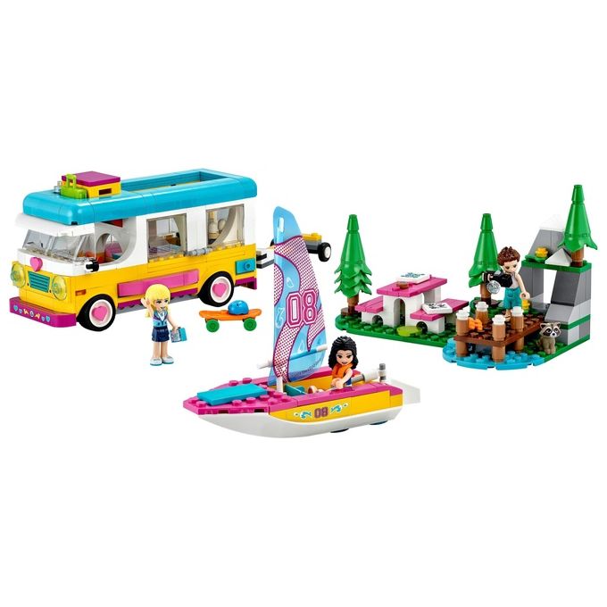 LEGO Friends Camper Van nel Bosco con Barca a Vela