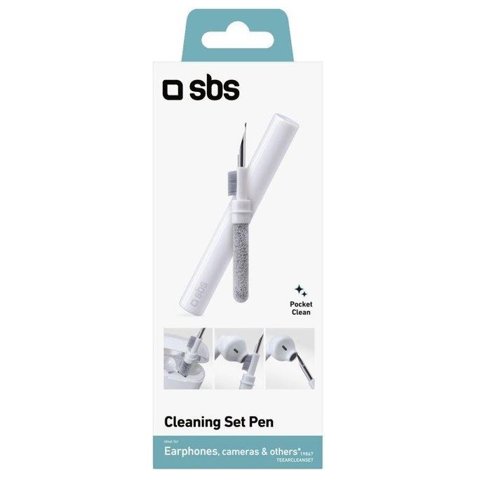 Sbs Cleaning Set Pen per la Pulizia di Smartphone e Auricolari