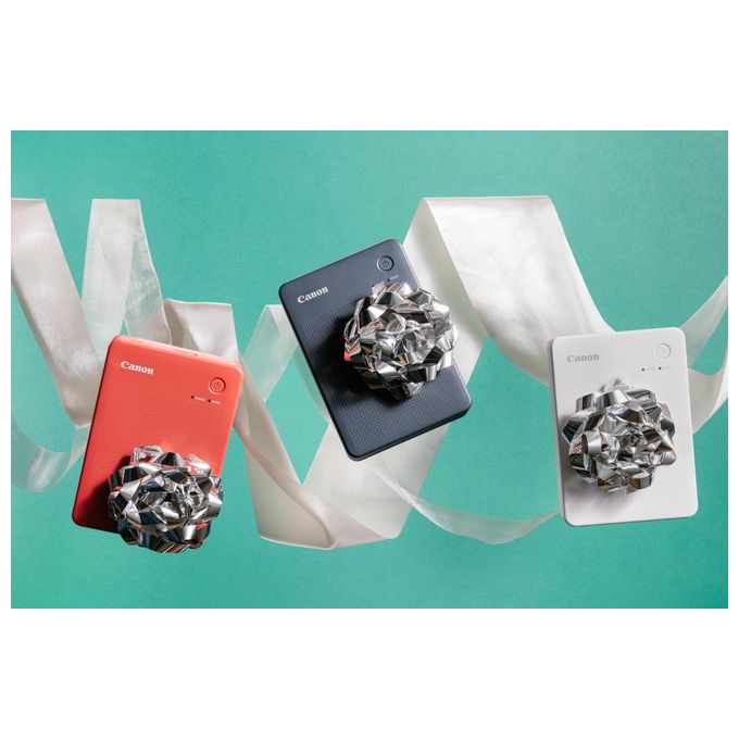 Canon Stampante portatile SELPHY QX20: per la stampa Wi-Fi direttamente dal tuo dispositivo smart. Stampa a sublimazione 2 formati di stampe con adesivo rimovibile e ricarica USB-C - Nero