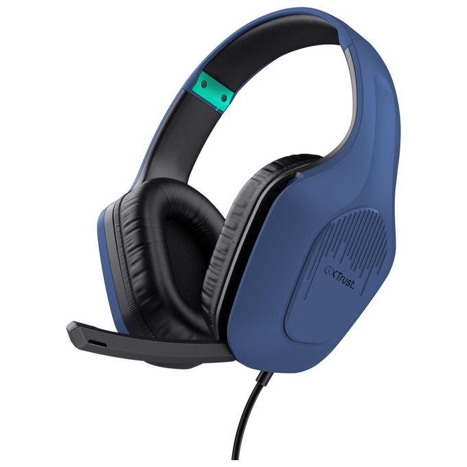 Trust GXT 415B Zirox Cuffie da Gaming Leggere Blu