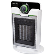 Imetec - Eco Ceramic CFH1‑100 (mod. 4033) - Termoventilatore da tavolo, potenza 2 000 W, 3 livelli di calore, termostato regolabile, funzione ventilazione, Bianco-Nero