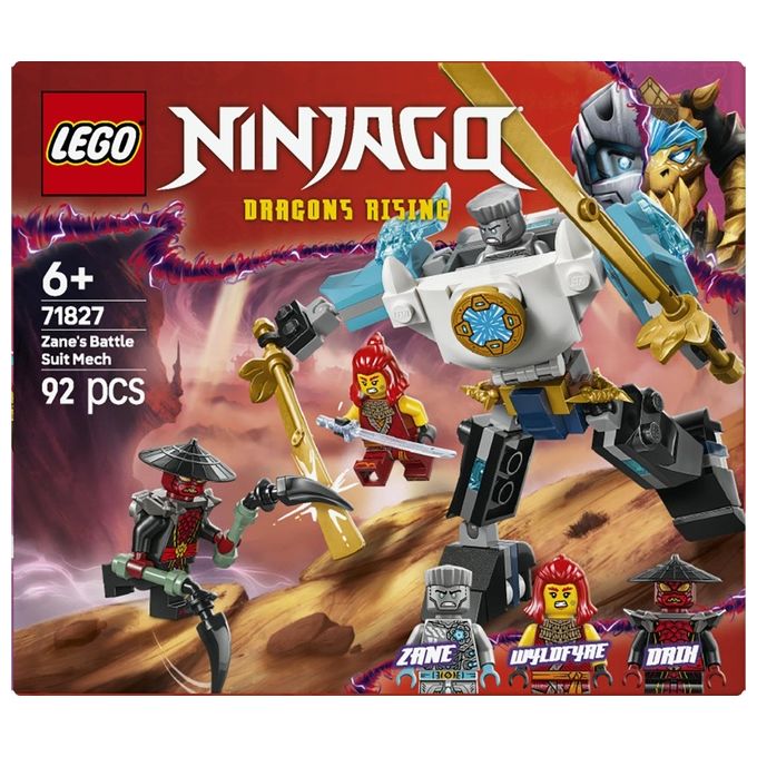 LEGO Kit Costruzione Mech di Battaglia Zane Ninjago 71827 Blocchi Costruibili Avventura Creativa