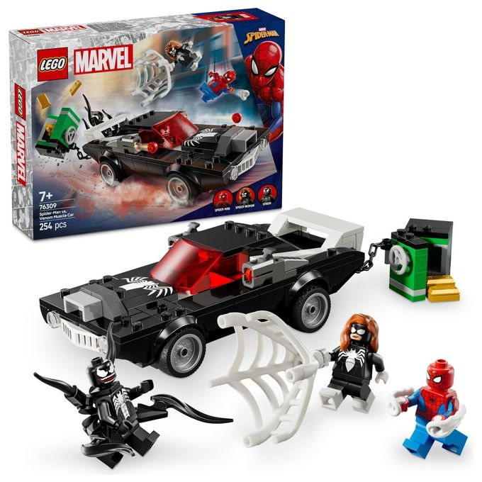 LEGO Set Spider-Man Contro Muscle Car di Venom 76309 Marvel Super Heroes per Avventure Costruibili Emotive