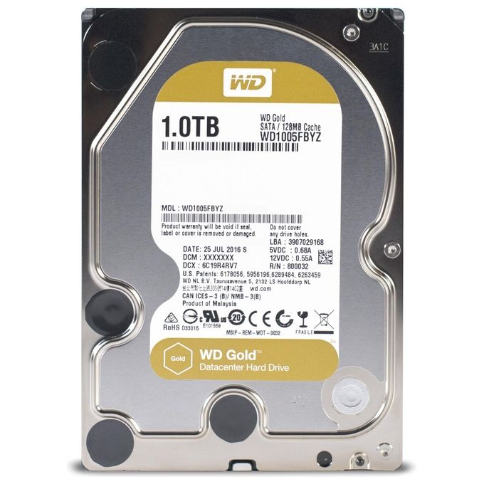 WD GOLD WD1005FBYZ Sata3 3.5 1000gb(1b) 7200rpm 128mb Cache