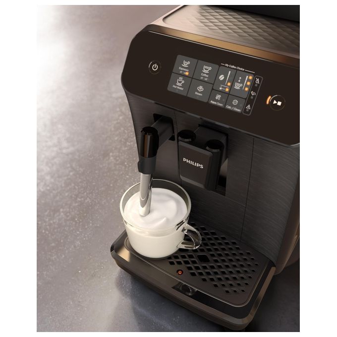 [ComeNuovo] Philips EP0820-00 Macchina Caffe' Caffe' Macinato in Polvere Espresso con Macinacaffe' e Erogatore di Vapore colore Nero