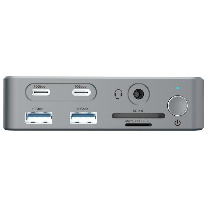 Conceptronic DONN25G Replicatore di Porte e Docking Station per Laptop Cablato Usb 3.2 Gen 2 (3.1 Gen 2) Type-c Argento
