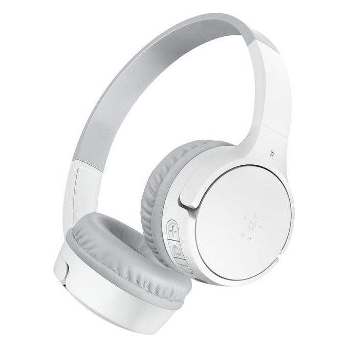 Belkin SoundForm Mini Cuffie Wireless per Bambini con Microfono Bianco