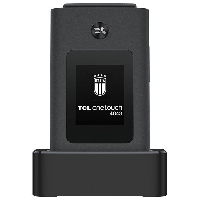 TCL 4043D OneTouch Telefono Cellulare a Conchiglia Dual SIM 4G Display 3.2'' Tasto SOS Bluetooth 5.0 colore Grigio