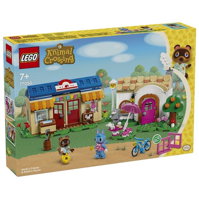 LEGO Animal Crossing 77050 Bottega di Nook e casa di Grinfia, Giochi Creativi per Bambini 7+ con Negozio e Casa Giocattolo