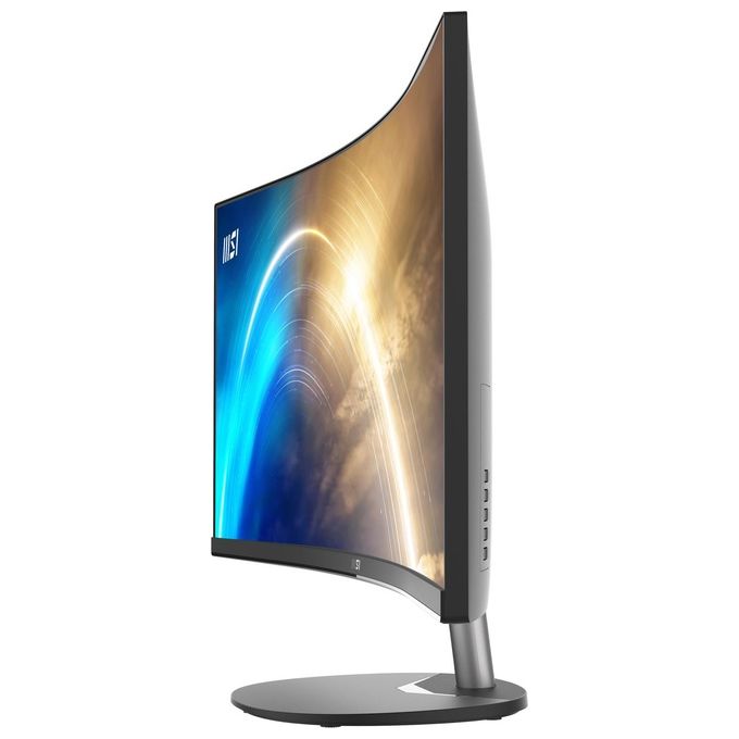 MSI PRO MP341CQ Monitor Curvo 34'' UWQHD (3440 x 1440), Pannello 21:9, 100 Hz, 1 ms (MPRT), Anti-Flicker, Less Blue Light, Speaker integrati, 2x HDMI 2.0b, 1x DP, VESA 100x100, Nero