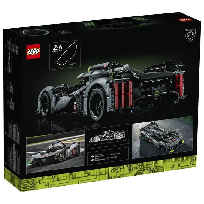 LEGO Technic 42156 PEUGEOT 9X8 24H Le Mans Hybrid Hypercar, Modellino di Auto da Corsa per Adulti Scala 1:10, Set da Collezione