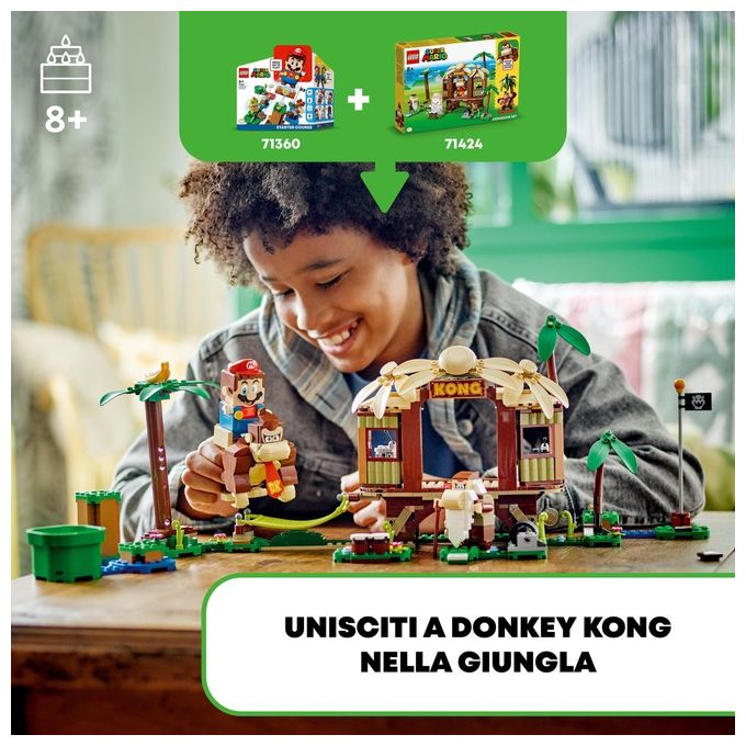 LEGO Super Mario 71424 Pack di Espansione Casa sull'Albero di Donkey Kong, Giochi per Bambini e Bambine 8+ con 2 Personaggi