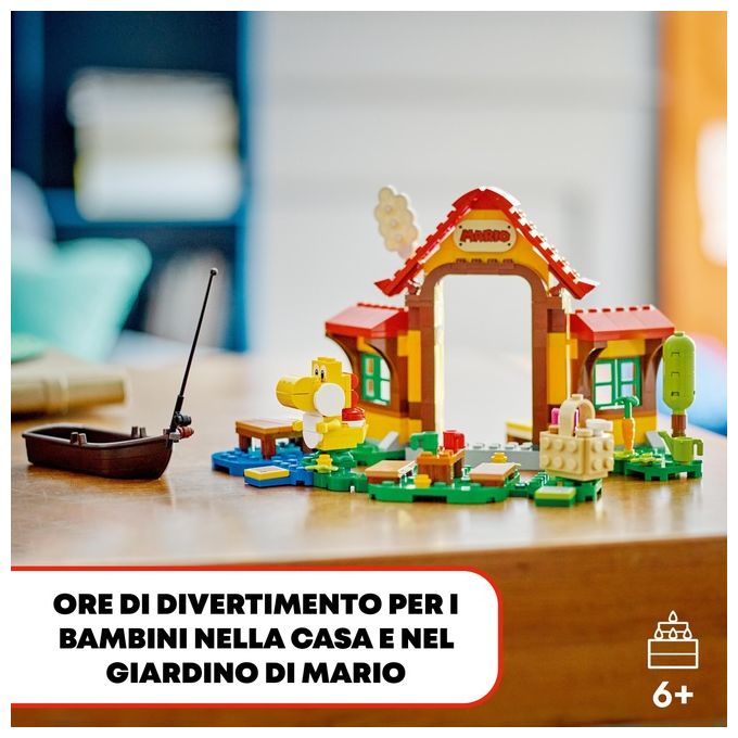 LEGO Super Mario 71422 – Picnic a Casa di Mario, Set di Espansione 259 Pezzi con Personaggi di Mario, Yoshi e Goomba, Eta' 6+