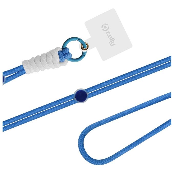 Celly Necklace Universale in Nylon Azzurro