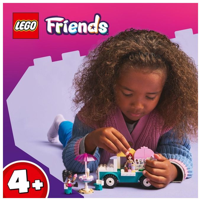 LEGO Friends Il Furgone dei Gelati di Heartlake City Giochi Creativi e Didattici per Bambine da 4 Anni con Camion Giocattolo 2 Mini Bamboline un Coniglietto Cibo e Accessori Set con Veicolo 42644