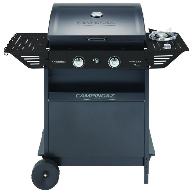 Campingaz Xpert 200 LS Plus Rocky BBQ a gas in pietra lavica con 2 bruciatori e carrello per cucina all'aperto funzionalita' versatile e potenza elevata