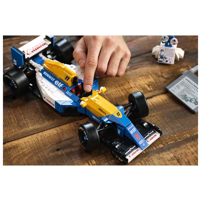 LEGO Icons Williams Racing FW14B e Nigel Mansell - Modellino di Auto F1 da Costruire con Minifigure del Pilota da Collezione, Trofeo e Supporto da Esposizione, Idea Regalo Adulti, Uomo o Donna 10353