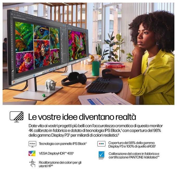 HP 727pk Series 7 Pro Monitor a LED 27'' 3840x2160 4K Thunderbolt 4 HDMI DisplayPort Nero-Argento