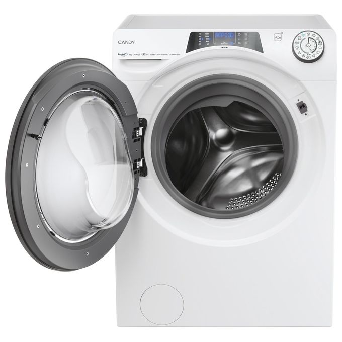 Candy RP496BWMR91S RapidÓ Pro Lavatrice Carica Frontale 9 Kg 1400 rpm Classe A Inverter Vapore Wi-Fi (85x60x54 cm) colore Bianco