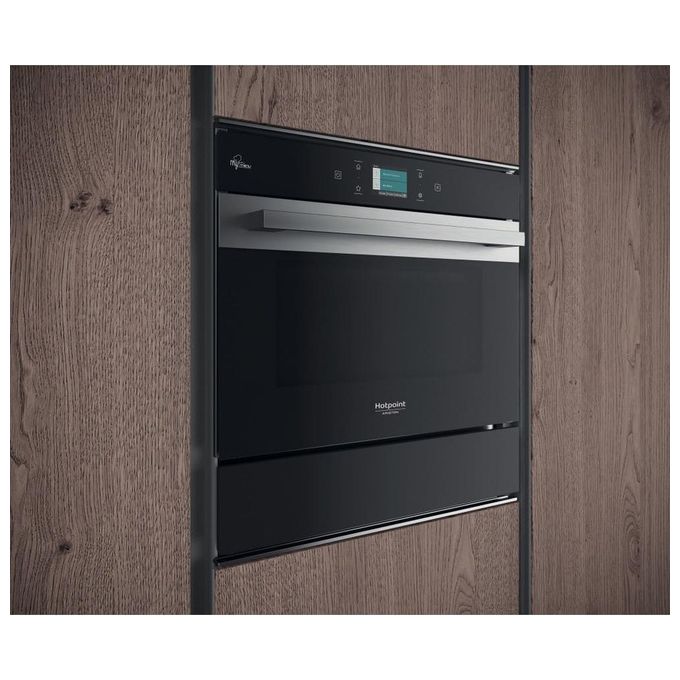 Hotpoint MP 9P6 IX HA Microonde con Grill Tecnologia Multiwaves Dynamic Air Capacita'40 Litri 900 W Crisp Fry Nero