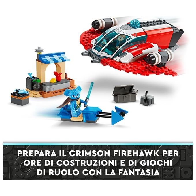 LEGO Star Wars 75384 The Crimson Firehawk, Starter Set con Astronave Giocattolo, Speeder Bike e 3 Personaggi, Regalo Bambini 4+