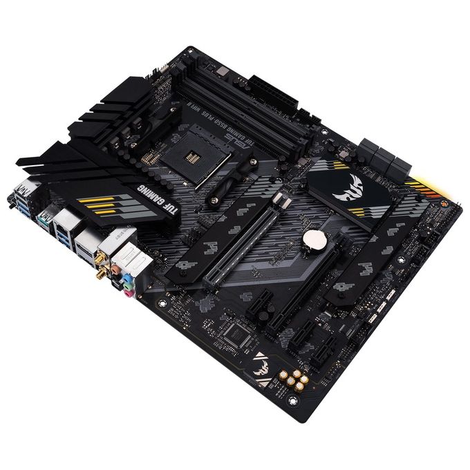 ASUS TUF Gaming B550-PLUS WiFi II Scheda Madre Gaming ATX, AMD B550, Socket AM4, DDR4, PCI 4.0, LAN Realtek 2.5Gb, WiFi 6 (802.11ax), 2xM.2, 6xSATA 6GB-s, 2xUSB 3.2 Gen 2, Aura Sync RGB, Nero