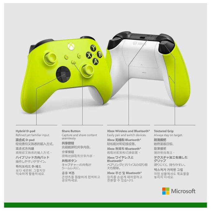 Microsoft Wireless Controller ''Electric Volt'' per Xbox 2021 Giallo