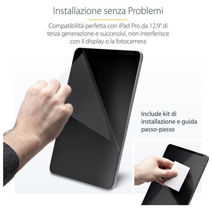 StarTech.com Filtro Privacy per iPad Pro da 129'' 3ª Generazione e Successive Abilitato al Touch Opaco