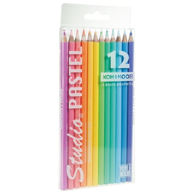 Koh-i-Noor Confezione 12 Matite Colorate Pastel Assortiti