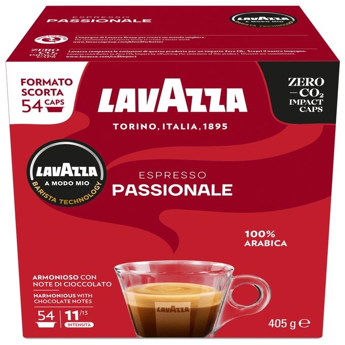 Lavazza A Modo Mio Passionale, 54 Capsule, Miscela Arabica, Espresso Intenso