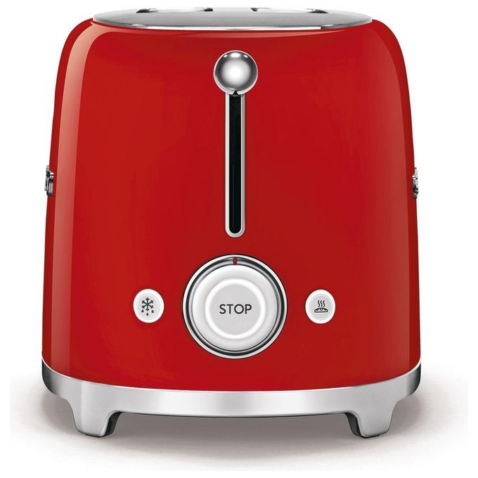 Smeg TSF02RDEU Estetica 50's Style Tostapane 4 Fette 6 Livelli di Doratura Rosso