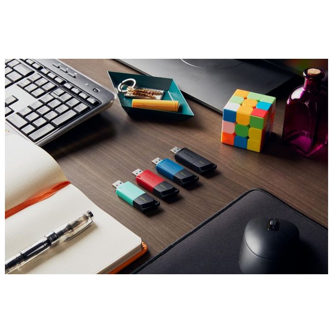 Kingston Flash Drive Usb3.2 128Gb Exodiam Nero-Rosso