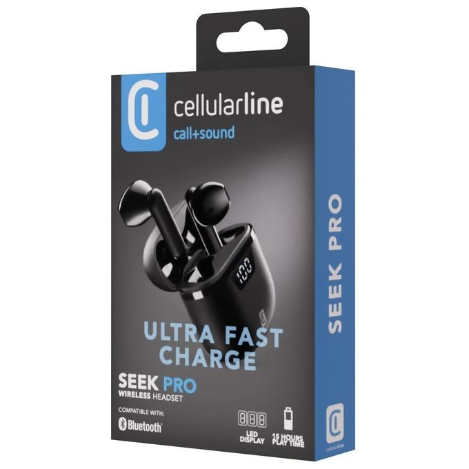 Cellular Line SEEK PRO Auricolare Bluetooth TWS Nero
