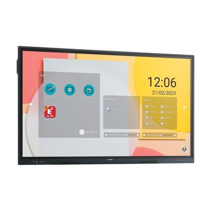 Sharp PN-LC752 Pannello Piatto per Segnaletica Digitale 75'' Lcd Wi-fi 450 Cd-m² 4k Ultra Hd Nero Touch Screen Processore Integrato Android 11 16-7