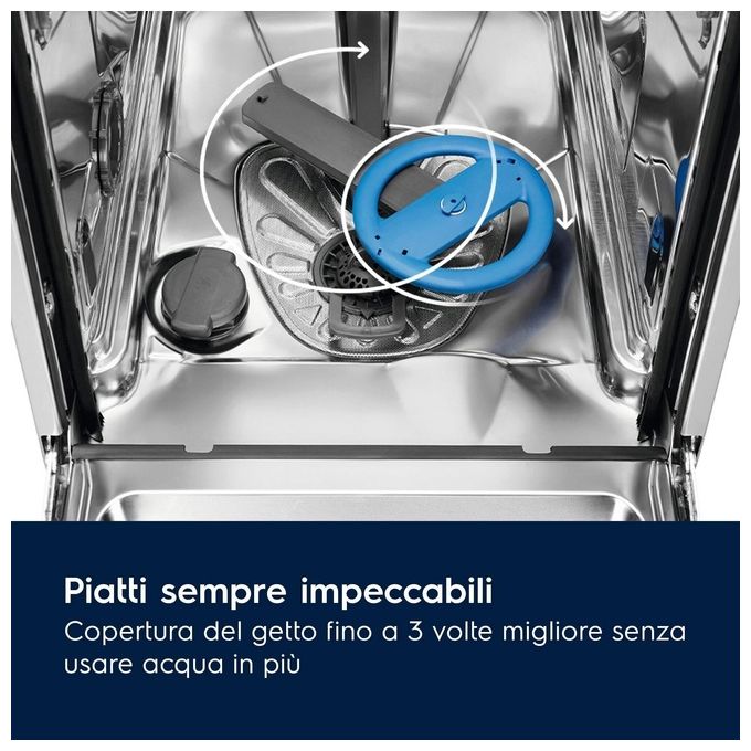 Electrolux EES68605L Serie 600 Lavastoviglie Incasso Integrata Totale 14 coperti Classe A 43 dB AirDry SatelliteClean (82x60x56 cm) colore Nero