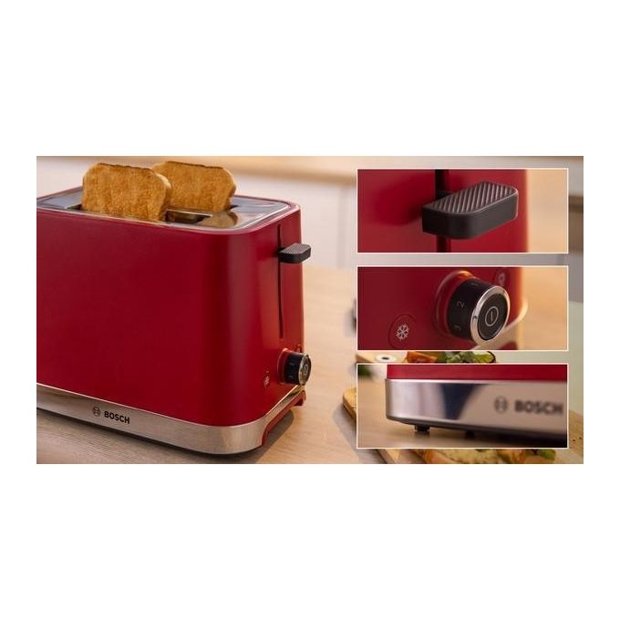 Bosch TAT4M224 Tostapane 2 Fette 950W Rosso