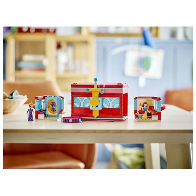 LEGO Disney Portagioie di Biancaneve Giocattolo Principesse da Costruire Giochi per Bambine e Bambini da 6 Anni con Mini Bamboline Accessori e un Braccialetto Personalizzabile Idea Regalo 43276