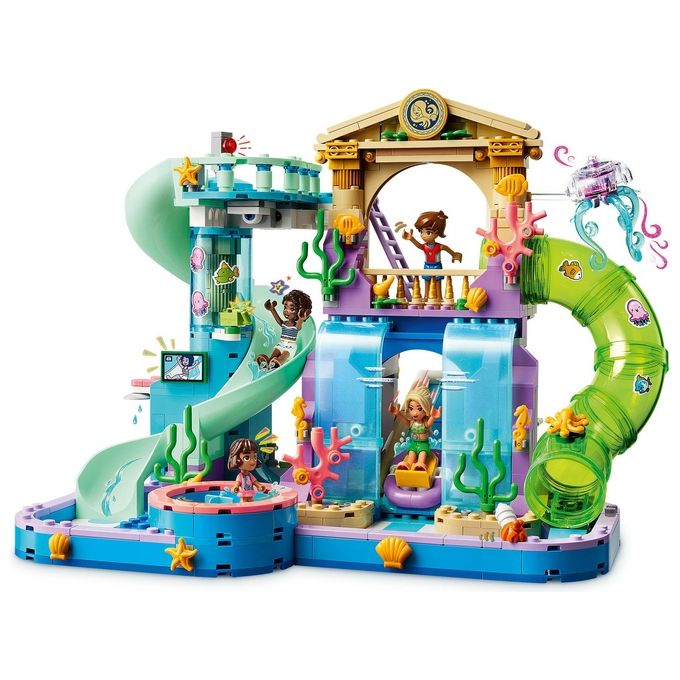LEGO 42630 Friends Parco Acquatico di Heartlake City Giochi Creativi per Bambine e Bambini da 8 Anni in su da Costruire con Scivoli per l'Acqua 4 Personaggi e Accessori Idee Regalo di Compleanno