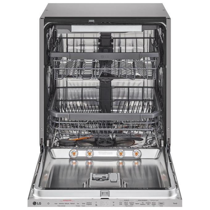 LG QuadWash DB365TXS Lavastoviglie a Scomparsa Totale Classe Energetica B 14 Coperti Vapore Wi-Fi