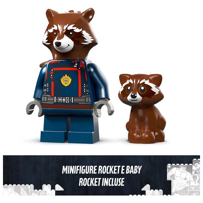 LEGO Marvel 76254 – L’Astronave di Baby Rocket, Set da Costruzione 330 Pezzi con Minifigure di Rocket e Baby Rocket, Eta' 8+