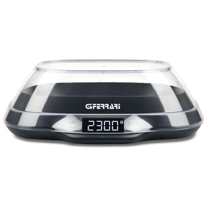 G3 Ferrari Ginny G20093 – Bilancia da cucina digitale, portata massima 5 kg, precisione 1 g, display LCD retroilluminato, funzioni tara e conversione unita', alimentazione 2 batterie AAA, colore nero